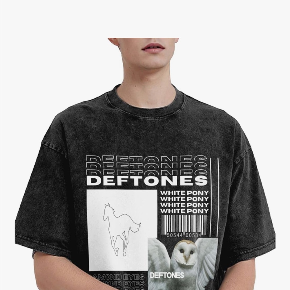Black Deftones Graphic T-Shirt